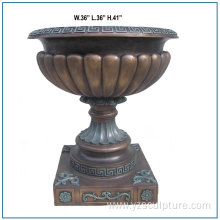 Chinese Antique Brass Flower Vase